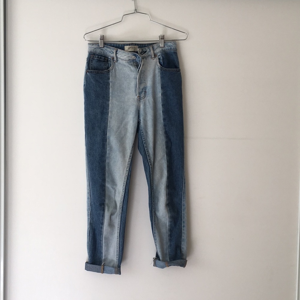 PACSUN two-toned mom jean